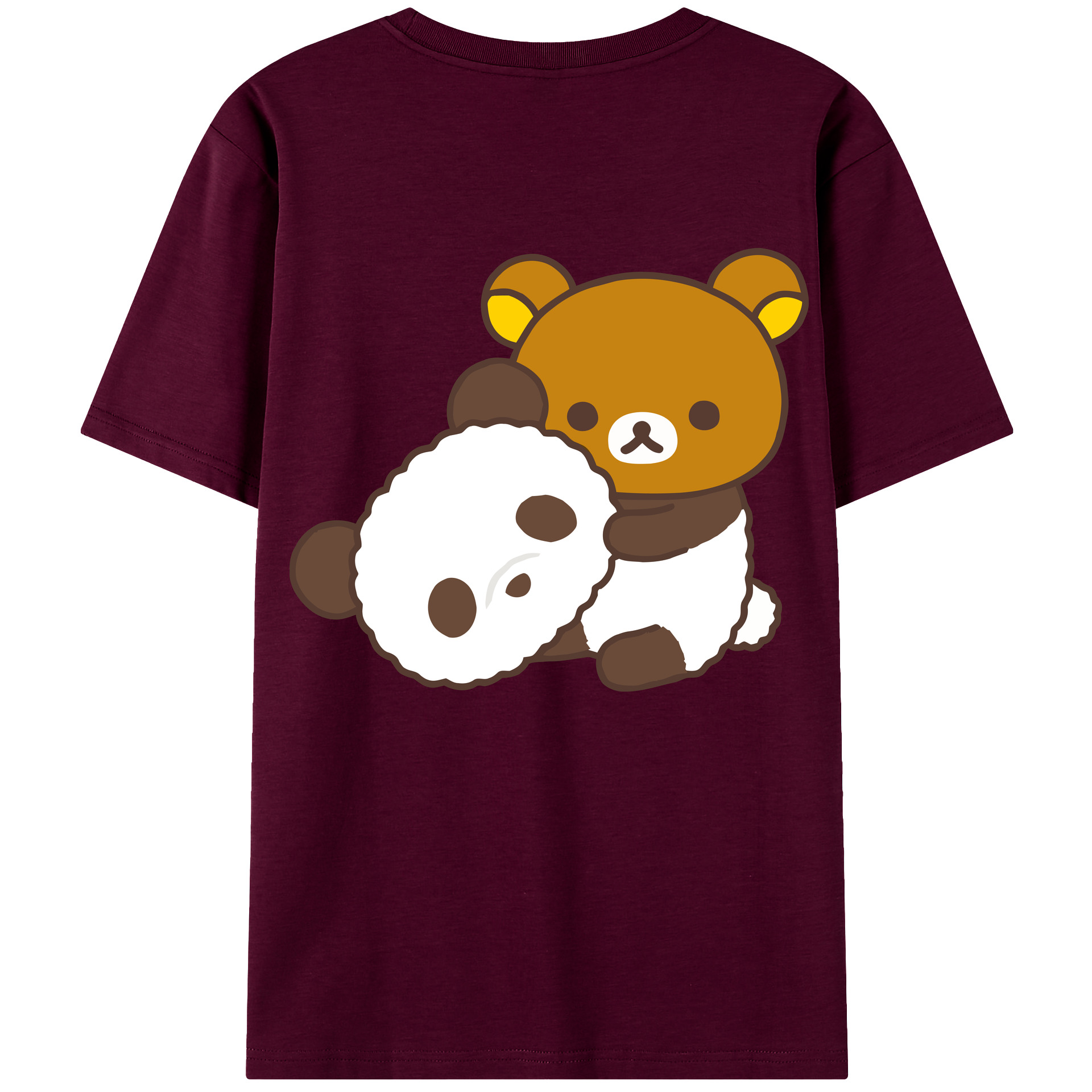 （画像用） リラックマ リラックマ キイロイトリ Rilakkuma Korilakkuma Kiiroitori レディース半袖Tシャツ(バックプリント)